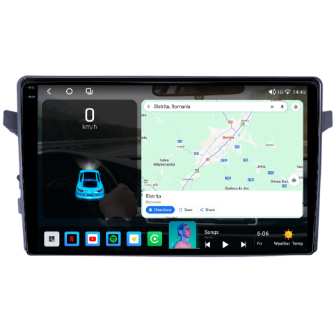 Navigatie dedicata Suzuki Celerio 2014, 4GB RAM 64GB ROM, Procesor Qualcomm Octacore, Android 14, Rezolutie 2K, Display QLED 9", DSP, Carplay&Android Auto, SIM 4G [3]