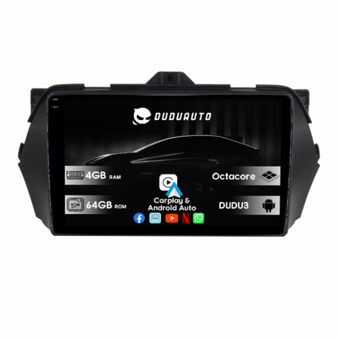 Navigatii Dedicate - Navigatie dedicata Suzuki Ciaz 2014-2018, DUDU3, 4GB RAM 64GB ROM, Octacore, Platforma 8581, Android, Display QLED 9", DSP, Carplay&AndroidAuto