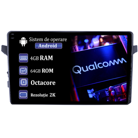 Navigatii Dedicate - Navigatie dedicata Suzuki Cultus 2017, 4GB RAM 64GB ROM, Procesor Qualcomm Octacore, Android 14, Rezolutie 2K, Display QLED 10", DSP, Carplay&Android Auto, SIM