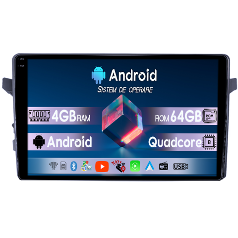 Navigatii Dedicate - Navigatie dedicata Suzuki Cultus 2017, 4GB RAM 64GB ROM, Quadcore, Android 14, Display QLED  10", DSP, Carplay&Android Auto, Suport camere AHD