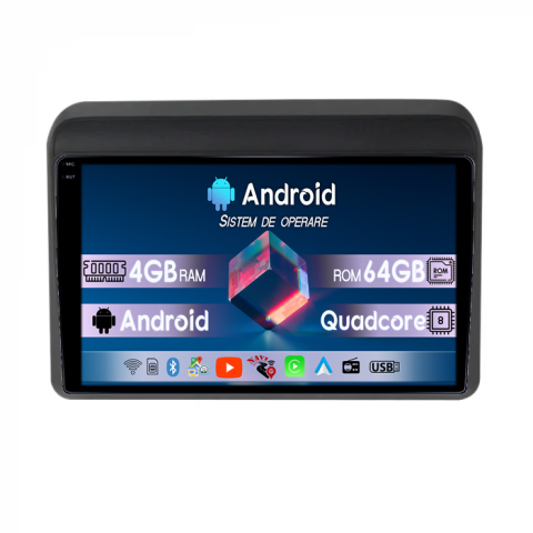 Navigatii Dedicate - Navigatie dedicata Suzuki Ertiga 2018-2020, 4GB RAM 64GB ROM, Quadcore, Android 14, Display QLED  10", DSP, Carplay&Android Auto, Suport camere AHD