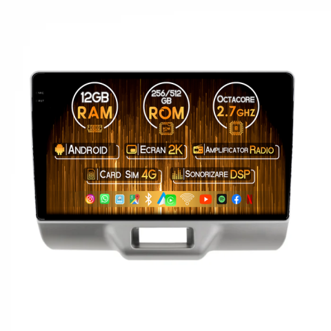 Navigatii Dedicate - Navigatie dedicata Suzuki Every 2016, 12GB RAM 256GB ROM, Android 14, Rezolutie 2K, Display QLED, 10", DSP, Carplay, Android Auto, Internet, Youtube, Waze, Wi Fi, USB