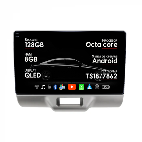 Navigatii Dedicate - Navigatie dedicata Suzuki Every 2016, 8GB RAM 128GB ROM, Octacore, Platforma TS18, Android 14, Display QLED 10", Suporta camera 360", DSP, Carplay&AndroidAuto