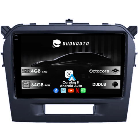 Grand Vitara (2016+) - Navigatie dedicata Suzuki Grand Vitara 2016+, DUDU3, 4GB RAM 64GB ROM, Octacore, Platforma 8581, Android, Display QLED 9", DSP, Carplay&AndroidAuto