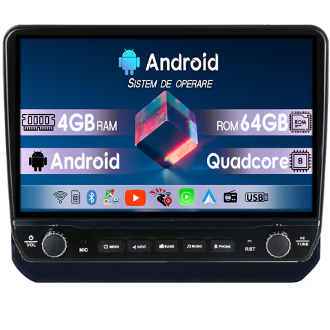 Suzuki - Navigatie dedicata Suzuki Ignis 2016-2020 Tesla cu butoane rotative model 2024, 4GB RAM 64GB ROM, Procesor Quadcore, Android 14, Display QLED 10", DSP, Carplay&Android Auto