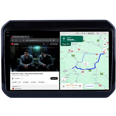 Navigatie dedicata Suzuki Ignis 2016-2020, 4GB RAM 64GB ROM, Quad Core, Display 9" QLED 1K, Carplay, Android 14, Bluetooth, Magazin Play, Suport Camere AHD [4]