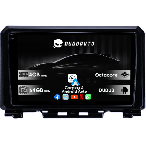 Navigatii Dedicate - Navigatie dedicata Suzuki Jimny 2018-2020, DUDU3, 4GB RAM 64GB ROM, Octacore, Platforma 8581, Android, Display QLED 9", DSP, Carplay&AndroidAuto