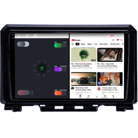 Navigatie dedicata Suzuki Jimny 2018-2020, 4GB RAM 64GB ROM, Octacore, Android 14, Display QLED 1K 9", Carplay&Android Auto, SIM 4G, Ventilator Activ [2]