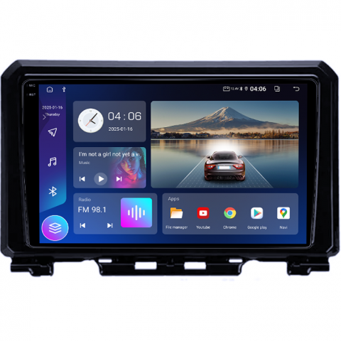 Navigatie dedicata Suzuki Jimny 2019, 4GB RAM 64GB ROM, Quad Core, Display 9" QLED 1K, Carplay, Android 14, Bluetooth, Magazin Play, Suport Camere AHD [3]