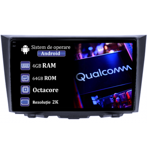 Navigatii Dedicate - Navigatie dedicata Suzuki Kizashi 2009-2015, 4GB RAM 64GB ROM, Procesor Qualcomm Octacore, Android 14, Rezolutie 2K, Display QLED 9", DSP, Carplay&Android Auto, SIM 4G