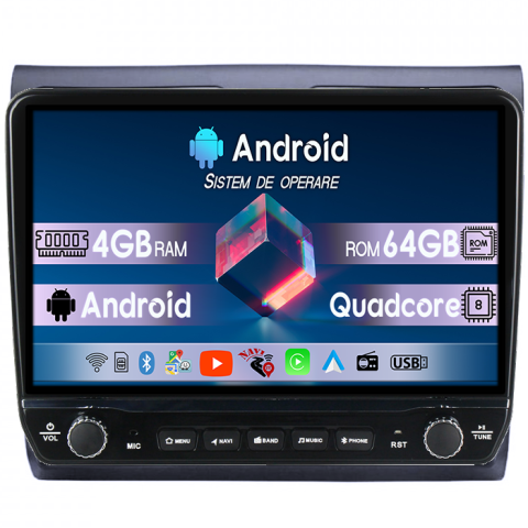 swift 2004-2010 - Navigatie dedicata Suzuki Swift 2000-2010 Tesla cu butoane rotative model 2024, 4GB RAM 64GB ROM, Procesor Quadcore, Android 14, Display QLED 10", DSP, Carplay&Android Auto