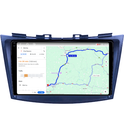 Navigatie dedicata Suzuki Swift 2010-2017, 8GB RAM 128GB ROM, Octacore, Platforma TS18, Android 14, Display QLED 9", Suporta camera 360", DSP, Carplay&Android Auto, SIM 4G, Ventilator Activ [1]