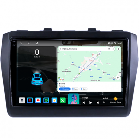 Navigatie dedicata Suzuki Swift 2016-2020, 4GB RAM 64GB ROM, Octacore, Android 14, Display QLED 1K 9", Carplay&Android Auto, SIM 4G, Ventilator Activ [1]