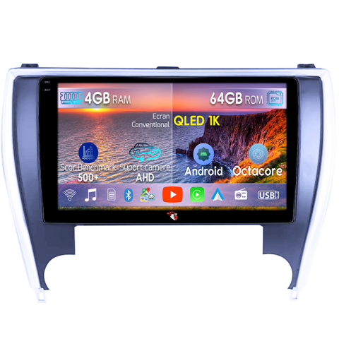 Camry 2014-2017 - Navigatie dedicata Toyota Camry 2014-2017, 4GB RAM 64GB ROM, Octacore, Android 14, Display QLED 10", DSP, Carplay&Android Auto, SIM 4G, Ventilator Activ - Copie
