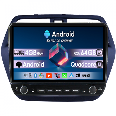 SX4 2006-2014 - Navigatie dedicata Suzuki SX4 2014 Tesla cu butoane rotative model 2024, 4GB RAM 64GB ROM, Procesor Quadcore, Android 14, Display QLED 10", DSP, Carplay&Android Auto