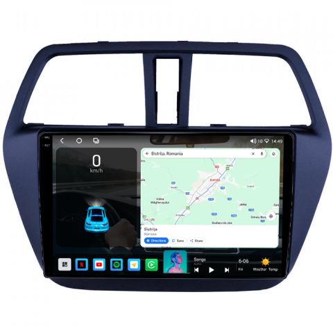Navigatie dedicata Suzuki SX4 2014 S Cross, 4GB RAM 32GB ROM, Octacore, Android 14, Display QLED 1K 9", DSP, Carplay&Android Auto, SIM 4G, Bluetooth, Ventilator Activ [1]