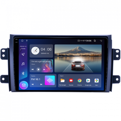 Navigatie dedicata Suzuki SX4, 4GB RAM 64GB ROM, Quad Core, Display 9" QLED 1K, Carplay, Android 14, Bluetooth, Magazin Play, Suport Camere AHD [1]