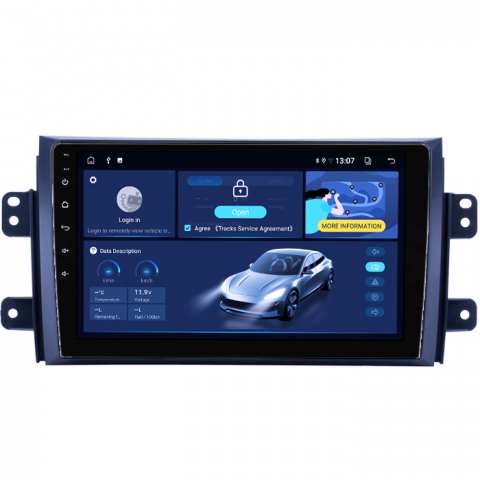 Suzuki - Navigatie dedicata Suzuki SX4, 8GB RAM 128GB ROM, Octacore, Platforma TS18, Android 13, Display QLED 9”, Suporta camera 360º, DSP, Carplay&Android Auto, SIM 4G, Ventilator Activ