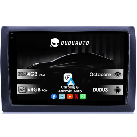 Stilo 2010 - Navigatie dedicata Fiat Stilo 2010 DUDU3, 4GB RAM 64GB ROM, Octacore, Platforma 8581, Android, Display QLED 9", DSP, Carplay&AndroidAuto