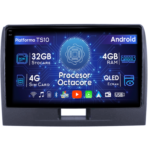 Suzuki - Navigatie dedicata Suzuki Wagonr 2010-2018, 4GB RAM 32GB ROM, Octacore, Android 14, Display QLED 1K 9", DSP, Carplay&Android Auto, SIM 4G, Bluetooth, Ventilator Activ