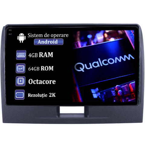 Navigatii Dedicate - Navigatie dedicata Suzuki Wagonr 2010-2018, 4GB RAM 64GB ROM, Procesor Qualcomm Octacore, Android 14, Rezolutie 2K, Display QLED 9", DSP, Carplay&Android Auto, SIM 4G