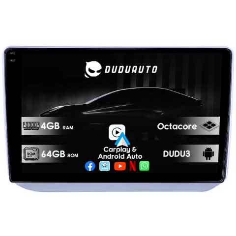 Fabia 2007-2014 - Navigatie dedicata Skoda Fabia 2007-2014, DUDU3, 4GB RAM 64GB ROM, Octacore, Platforma 8581, Android, Display QLED 9", DSP, Carplay&AndroidAuto