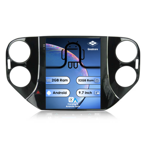 Volkswagen - Navigatie Dedicata Tesla Integrat Volkswagen Tiguan 2010-2016, 2GB RAM 32GB ROM, Quadcore, Android, Display QLED 9.7", DSP, Carplay&AndroidAuto