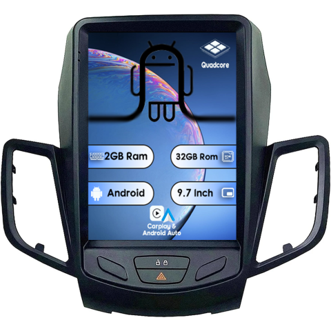 Fiesta (2009-2017) - Navigatie Dedicata Tesla Integrat Ford Fiesta 2012-2017, 2GB RAM 32GB ROM, Quadcore, Android, Display QLED 9.7", DSP, Carplay&AndroidAuto