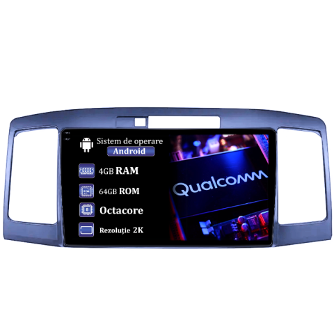 Navigatii Dedicate - Navigatie dedicata Toyota Allion Premio 2001-2007, 4GB RAM 64GB ROM, Procesor Qualcomm Octacore, Android 14, Rezolutie 2K, Display QLED 9", DSP, Carplay&Android Auto, SIM 4G