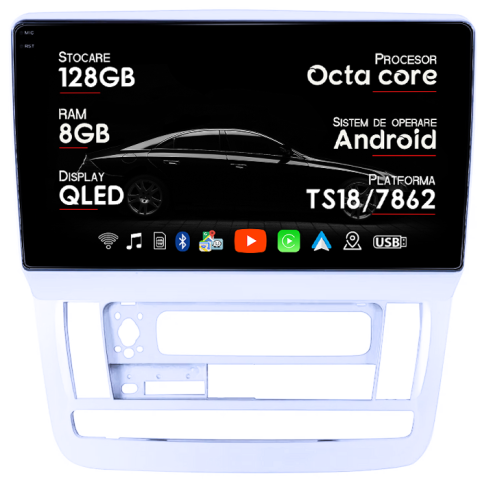 Navigatii Dedicate - Navigatie dedicata Toyota Alphard 2002-2008, 8GB RAM 128GB ROM, Octacore, Platforma TS18, Android 14, Display QLED 9", Suporta camera 360", DSP, Carplay&Android Auto, SIM 4G, Ventilator Activ