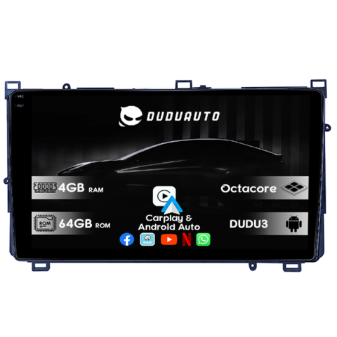 Corolla E18 2018-2019 - Navigatie dedicata Toyota Corolla 11 Auris E180 2017-2018, DUDU3, 4GB RAM 64GB ROM, Octacore, Platforma 8581, Android, Display QLED 9", DSP, Carplay&AndroidAuto