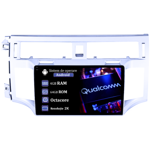 Avalon 2005-2010 - Navigatie dedicata Toyota Avalon 2005-2010, 4GB RAM 64GB ROM, Procesor Qualcomm Octacore, Android 14, Rezolutie 2K, Display QLED 9", DSP, Carplay&Android Auto, SIM 4G