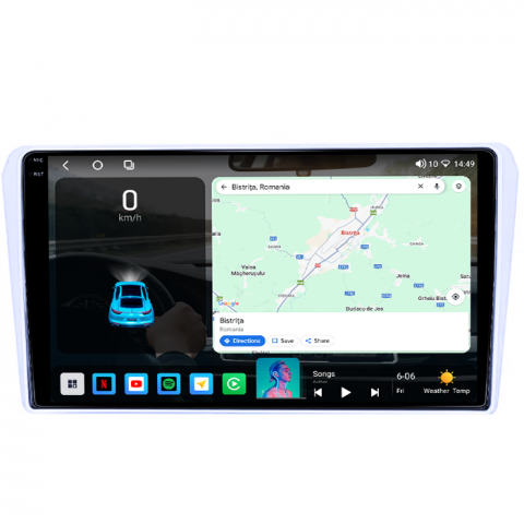 Navigatie dedicata Toyota Avensis T25 2002-2008,  4GB RAM 64GB ROM, Octacore, Android 14, Display QLED 1K 9", Carplay&Android Auto, SIM 4G, Ventilator Activ [1]