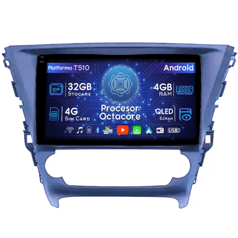 Avensis 2002-2008 - Navigatie dedicata Toyota Avensis Touring Sports, 4GB RAM 32GB ROM, Octacore, Android 14, Display QLED 1K 10", DSP, Carplay&Android Auto, SIM 4G, Bluetooth, Ventilator Activ
