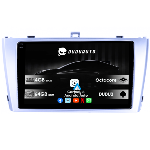 Avensis 2008-2015 - Navigatie dedicata Toyota Avensis 2008-2015, DUDU3, 4GB RAM 64GB ROM, Octacore, Platforma 8581, Android, Display QLED 9", DSP, Carplay&AndroidAuto