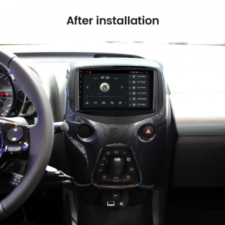 Navigatie dedicata Toyota Aygo/ Peugeot 108/ Citroen C1 2016, 4GB RAM 32GB ROM, Octacore, Android 14, Display QLED 1K 9", DSP, Carplay&Android Auto, SIM 4G, Bluetooth, Ventilator Activ [4]