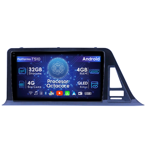 C-HR 2016-2020 - Navigatie dedicata Toyota C-HR 2016-2020, 4GB RAM 32GB ROM, Octacore, Android 14, Display QLED 1K 9", DSP, Carplay&Android Auto, SIM 4G, Bluetooth, Ventilator Activ