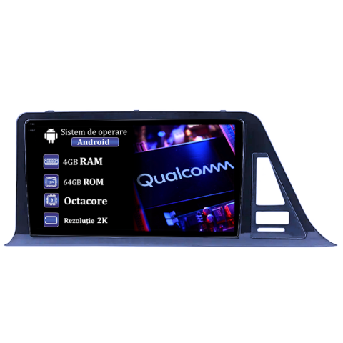 C-HR 2016-2020 - Navigatie dedicata Toyota C-HR, 4GB RAM 64GB ROM, Procesor Qualcomm Octacore, Android 14, Rezolutie 2K, Display QLED 9", DSP, Carplay&Android Auto, SIM 4G
