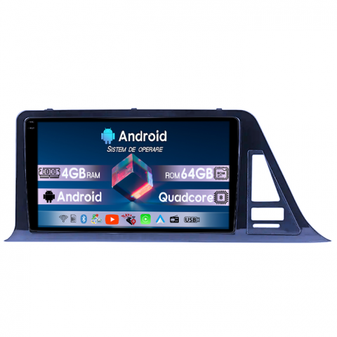 C-HR 2016-2020 - Navigatie dedicata Toyota C-HR, 4GB RAM 64GB ROM, Quad Core, Display 9" QLED 1K, Carplay, Android 14, Bluetooth, Magazin Play, Suport Camere AHD