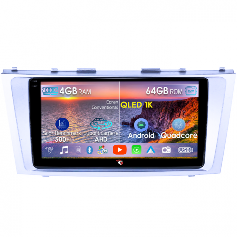 Camry 2006-2011 - Navigatie dedicata Toyota Camry 2006-2011, 4GB RAM 64GB ROM, Octacore, Android 14, Display QLED 1K 9", Carplay&Android Auto, SIM 4G, Ventilator Activ
