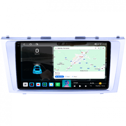 Navigatie dedicata Toyota Camry 2006-2011, 4GB RAM 64GB ROM, Octacore, Android 14, Display QLED 1K 9", Carplay&Android Auto, SIM 4G, Ventilator Activ [1]