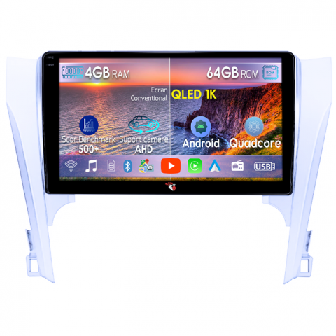 Camry 2011-2014 - Navigatie dedicata Toyota Camry 2011-2014, 4GB RAM 64GB ROM, Octacore, Android 14, Display QLED 1K 9", Carplay&Android Auto, SIM 4G, Ventilator Activ