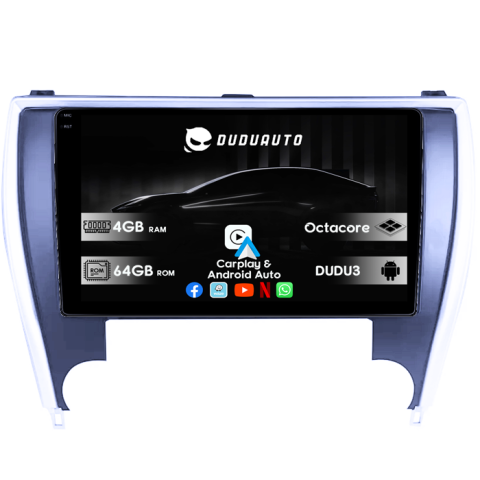 Navigatii Dedicate - Navigatie dedicata Toyota Camry 2014-2017, DUDU3, 4GB RAM 64GB ROM, Octacore, Platforma 8581, Android, Display QLED 9", DSP, Carplay&AndroidAuto