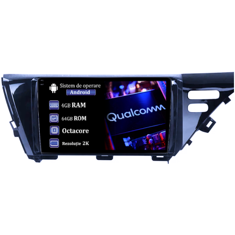 Navigatii Dedicate - Navigatie dedicata Toyota Camry 2017-2020,4GB RAM 64GB ROM, Procesor Qualcomm Octacore, Android 14, Rezolutie 2K, Display QLED 9", DSP, Carplay&Android Auto, SIM 4G