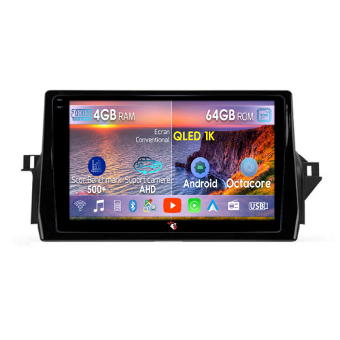 Camry 2020-2022 - Navigatie dedicata Toyota Camry 2020-2022, 4GB RAM 64GB ROM, Octacore, Android 14, Display QLED 9", DSP, Carplay&Android Auto, SIM 4G, Ventilator Activ