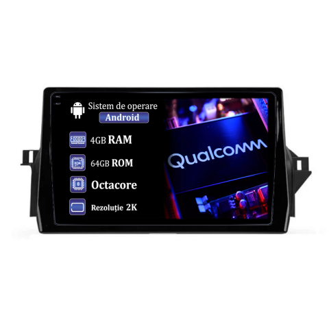 Toyota - Navigatie dedicata Toyota Camry 2020-2022, 4GB RAM 64GB ROM, Procesor Qualcomm Octacore, Android 14, Rezolutie 2K, Display QLED 9", DSP, Carplay&Android Auto, SIM