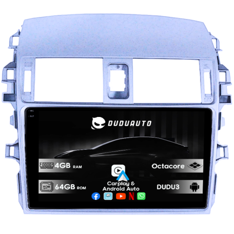 Navigatii Dedicate - Navigatie dedicata Toyota Corolla 2006-2013, DUDU3, 4GB RAM 64GB ROM, Octacore, Platforma 8581, Android, Display QLED 9", DSP, Carplay&AndroidAuto