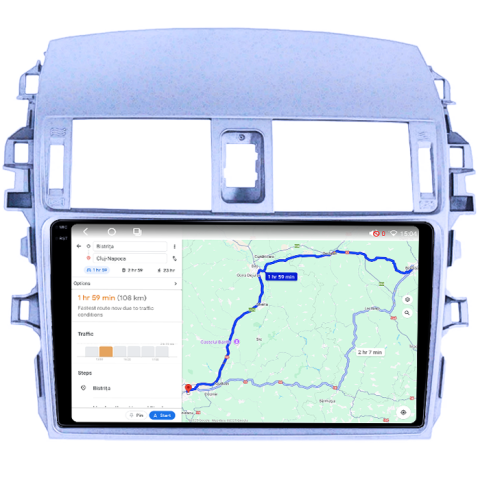 Navigatie dedicata Toyota Corolla 2006 - 2013, 8GB RAM 128GB ROM, Octacore, Platforma TS18, Android 14, Display QLED 9", Suporta camera 360", DSP, Carplay&Android Auto, SIM 4G, Ventilator Activ [3]