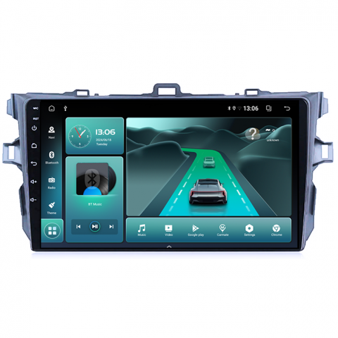 Navigatie dedicata Toyota Corolla 2010, 8GB RAM 128GB ROM, Octacore, Platforma TS18, Android 13, Display QLED 9”, Suporta camera 360º, DSP, Carplay&Android Auto, SIM 4G, Ventilator Activ [3]