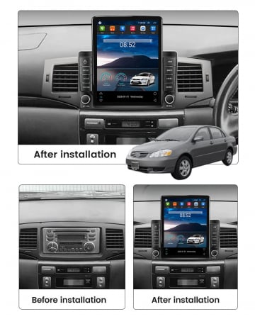 Navigatie dedicata Toyota Corolla 9 E120 2004-2006,Tesla Style, ANDROID 13,Carplay&Android Auto, 10 inch , 8+128GB, Internet, Aplicatii, Waze, GPS [2]